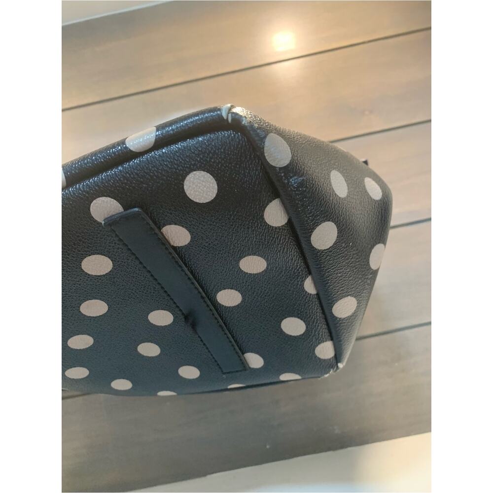 Kate Spade Adaira Wellesley Polka Dot Diaper Tote Bag Black Tan Preppy - Picture 13 of 16